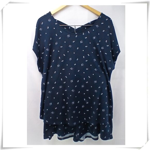 Tommy Hilfiger Dark Blue Top with Short Sleeves and Shorts Pajama Set EUC - Picture 2 of 8